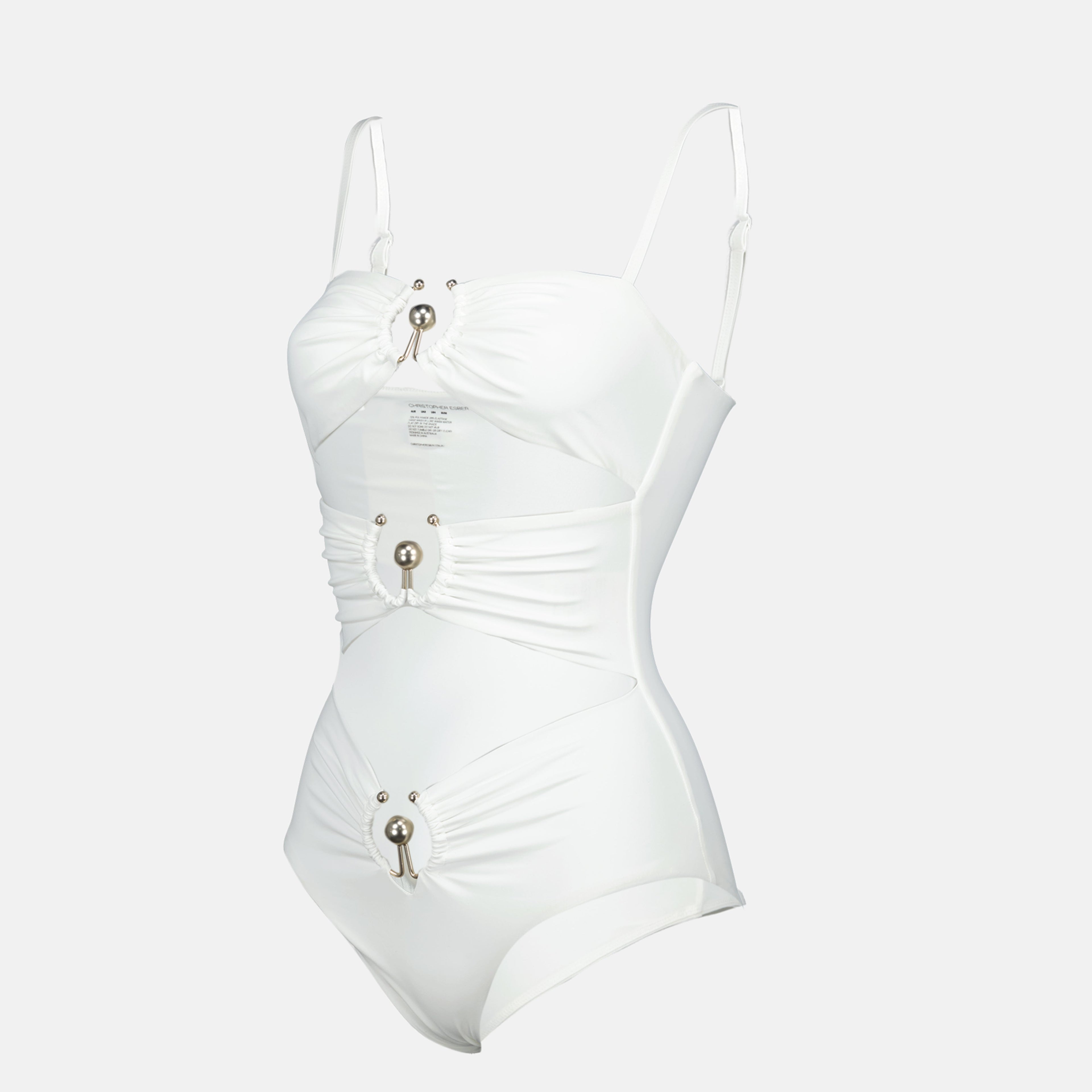 one-piece swimsuit, Christopher Esber, swimwear, adjustable straps, autumn-winter collection
