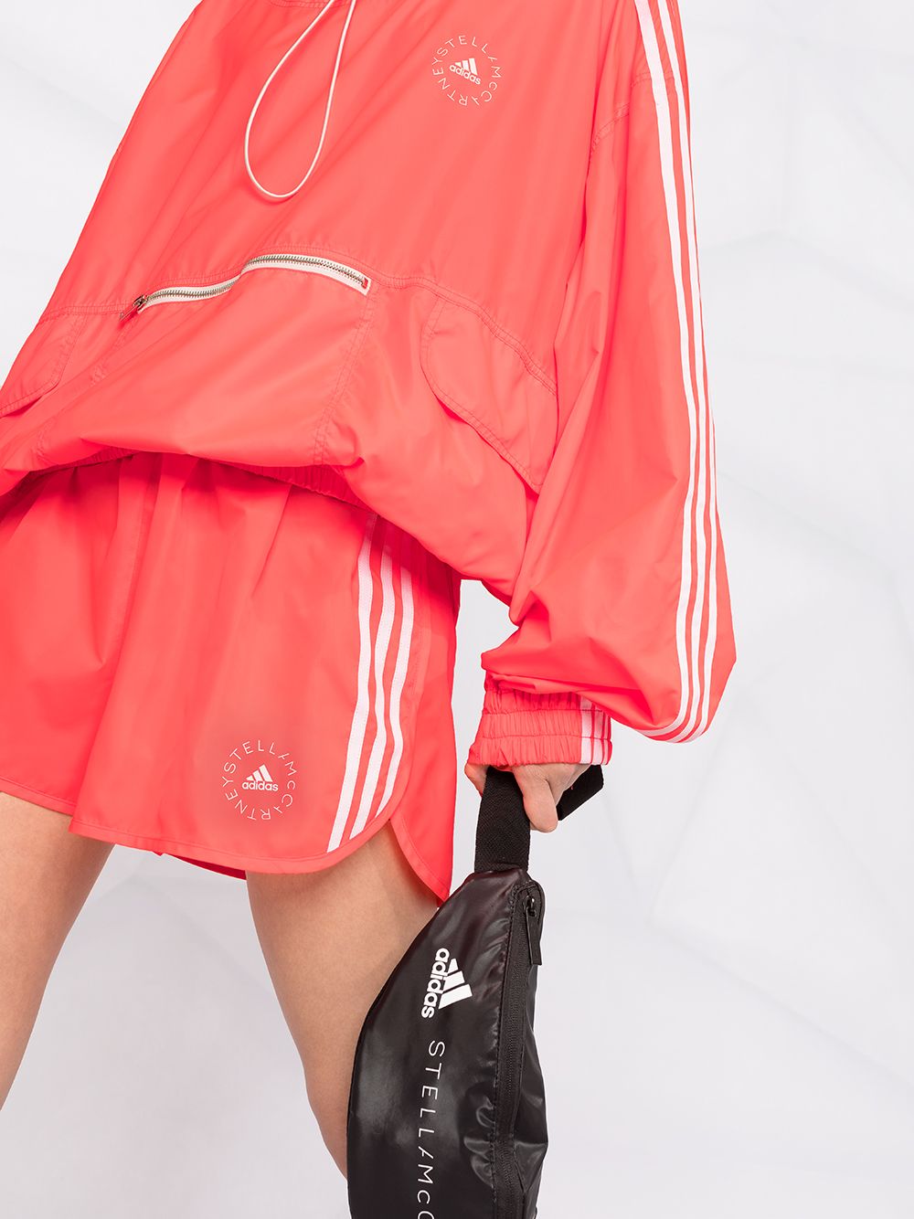 Stella McCartney, Adidas, Orange Shorts, Women's Luxury Sportswear, High-End Athletic Apparel