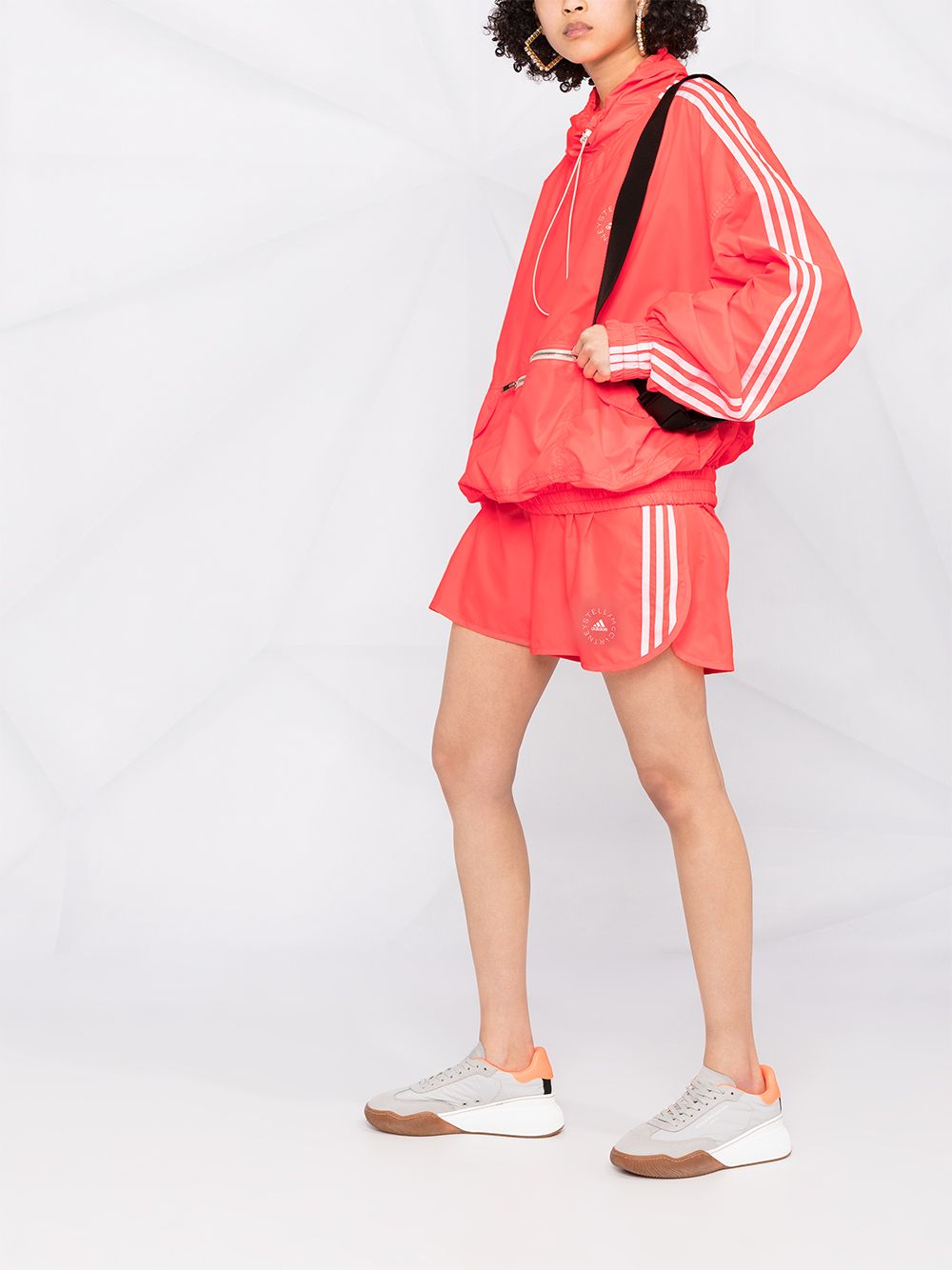 Stella McCartney, Adidas, Orange Shorts, Women's Luxury Sportswear, High-End Athletic Apparel