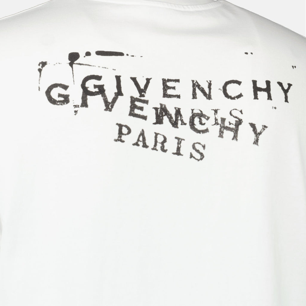 Givenchy t-shirt, white cotton t-shirt, logo printed t-shirt, Spring-Summer 2026, men's casual wear