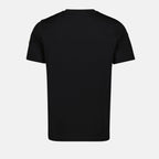 Moncler T-shirt, black logo shirt, organic cotton, luxury menswear, 2024 collection