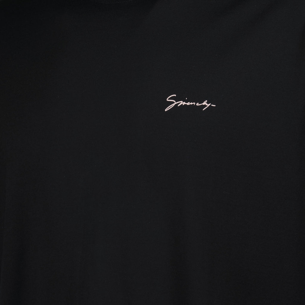 Image du t-shirt à logo noir imprimé de Givenchy pour homme - Saison printemps-été 2025 - Détail vue 5