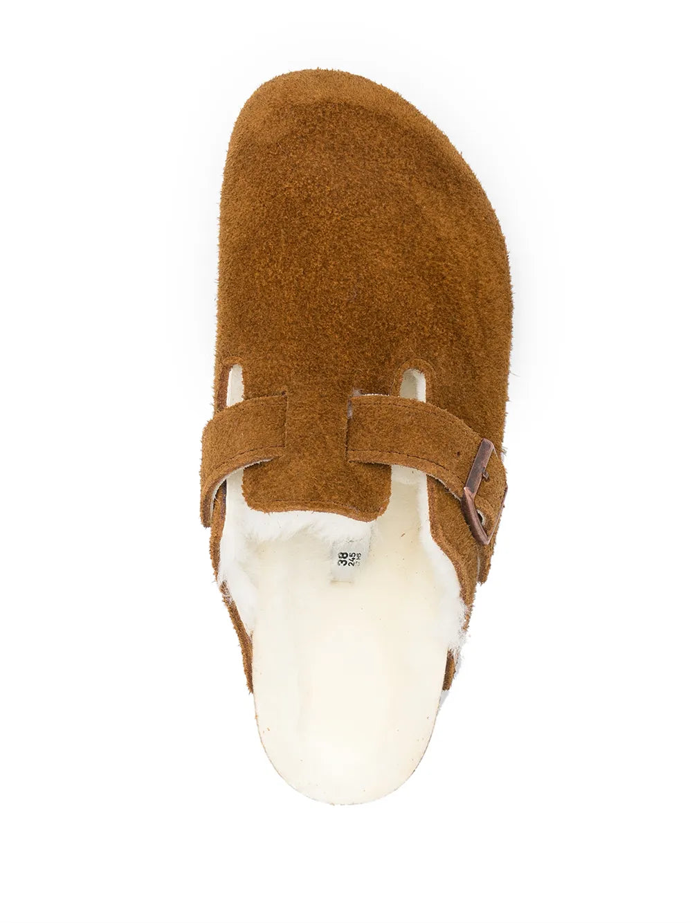Image des Mules Boston en Fourrure de Mouton de Birkenstock pour Femmes - Saison Automne-Hiver 2023 - Vue Supérieure du Paire