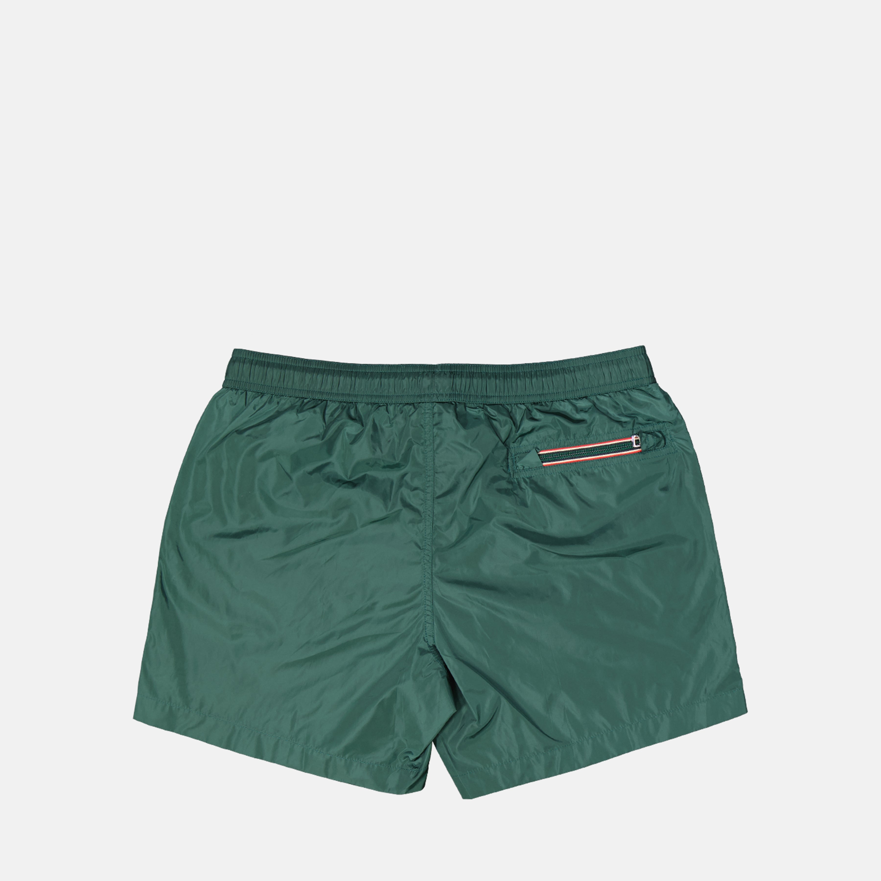 swim shorts, Moncler, green swimwear, summer fashion, men's swimwear