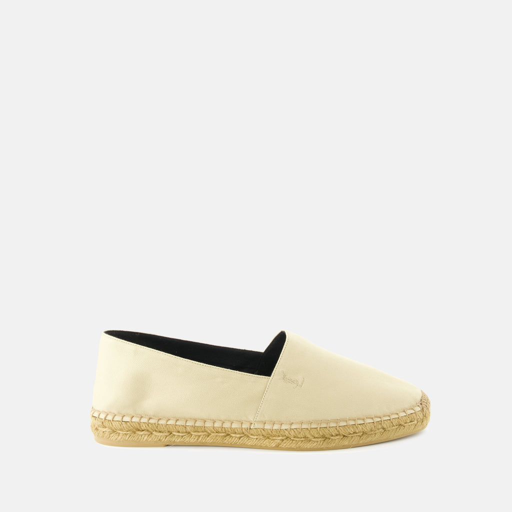 Saint Laurent espadrilles, beige espadrilles, men's summer footwear, non-slip espadrilles, gabardine shoes