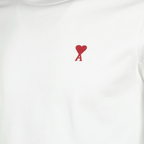 Ami de coeur T-shirt, white T-shirt, embroidered logo shirt, casual wear, unisex fashion