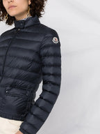 Moncler Lans Down Jacket, navy blue jacket, women’s outerwear, foldable design, luxury brand jacket