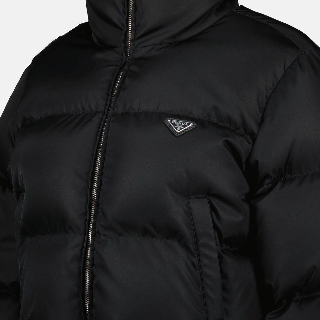 Prada jacket, recycled nylon jacket, Autumn-Winter 2025, sustainable fashion, modern down jacket