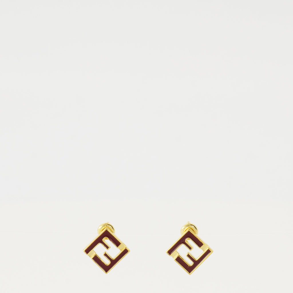 Imagem dos brincos Forver Bordeaux da Fendi para mulheres - Temporada Primavera-Verão 2026 - Vista de detalhe 1