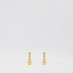 La Medusa earrings, golden hoop earrings, crystal earrings, designer accessories, Medusa logo jewelry