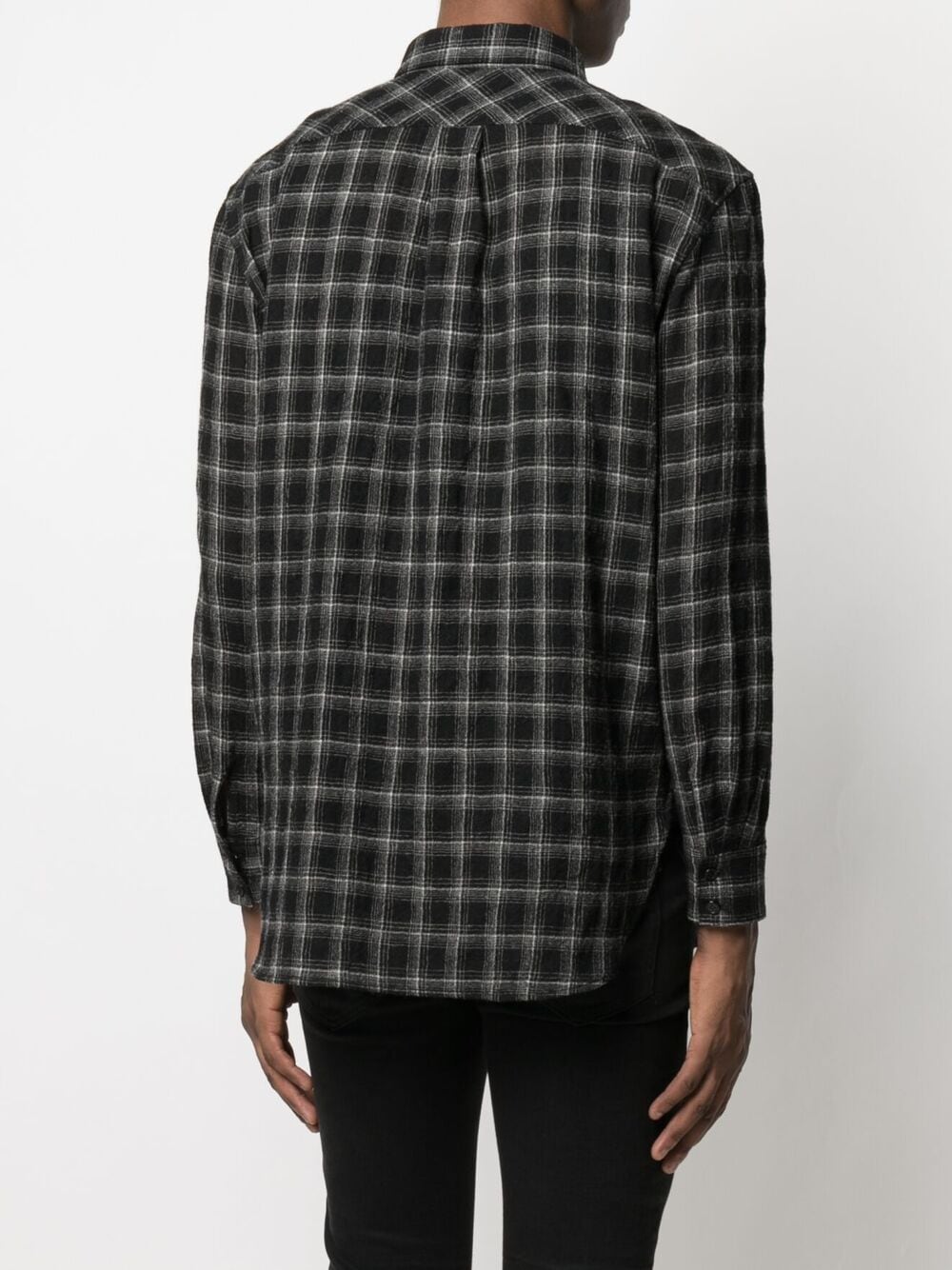 Saint Laurent, Black Checkered Shirt, Men’s Luxury Shirt, Designer Shirt, High-End Men’s Fashion