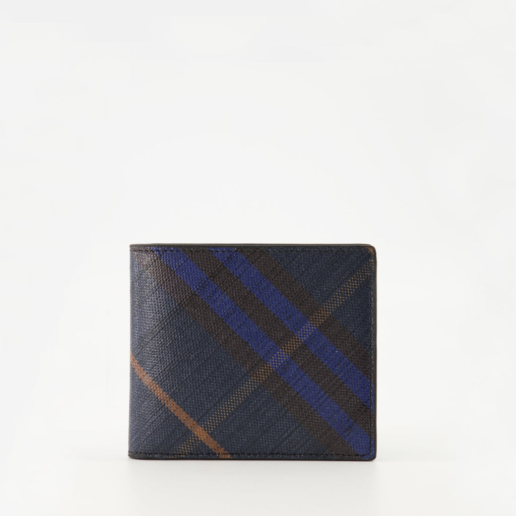 Burberry wallet, Check pattern wallet, leather wallet, men's accessories, calf leather wallet