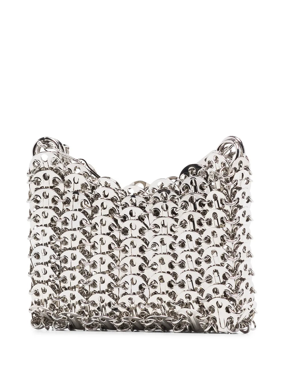 nano bag, silver metal bag, Rabanne bag, 1969 collection, polished accessory