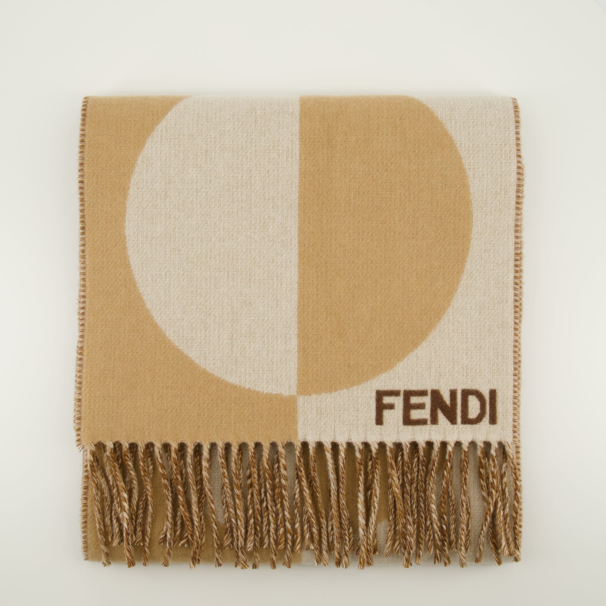 art deco brown scarf fendi women 15586451358076