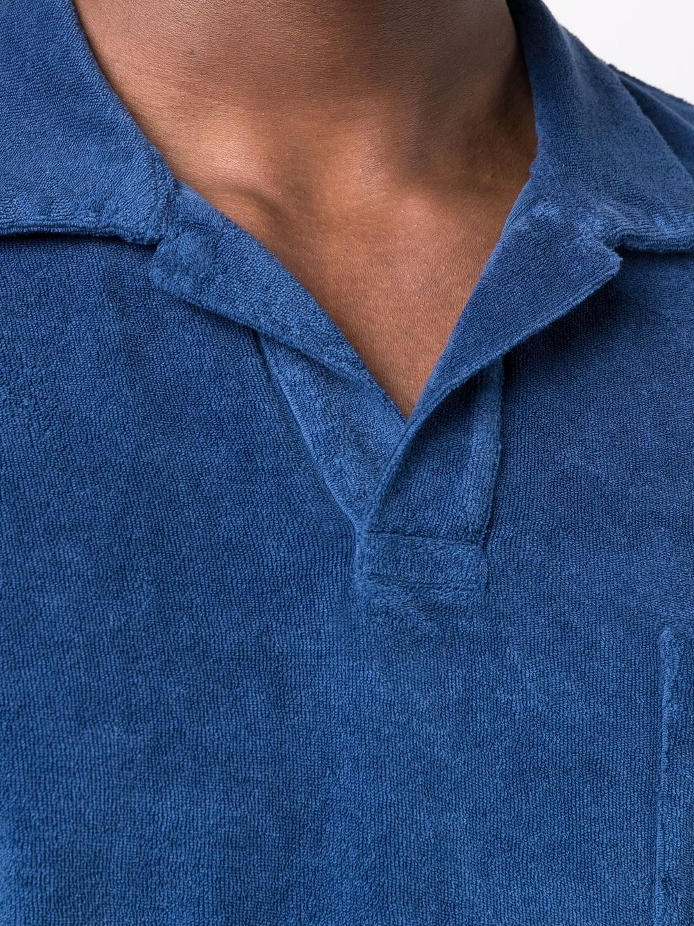 Men's Blue Polo, Orlebar Brown, Elegant Polo, Casual Style, Luxury Men's Fashion