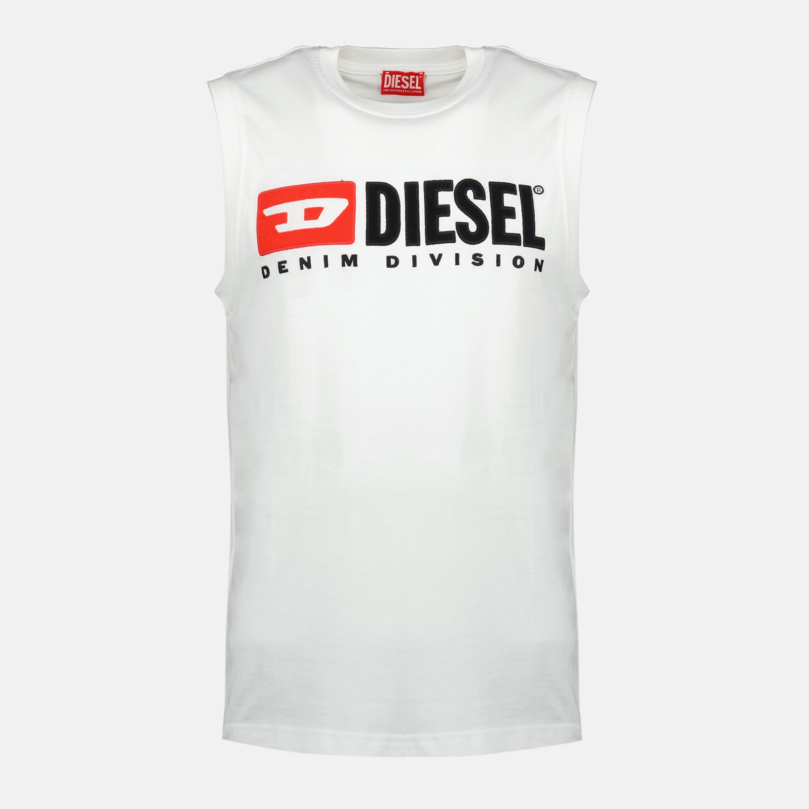 T-Isco-Div White Tank Top - Diesel - Men | WE IN STYLE
