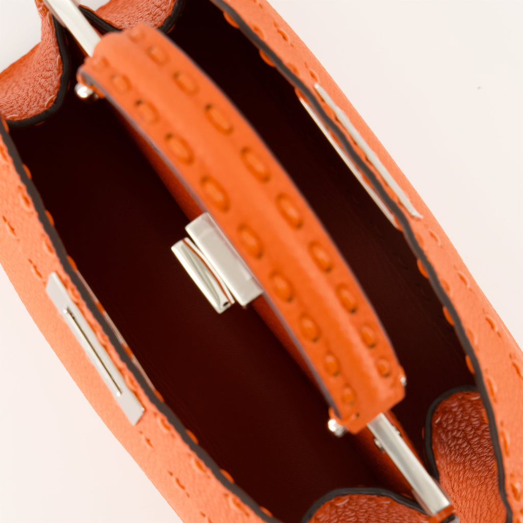 Fendi, Peekaboo ISeeU, orange bag, calf leather bag, designer accessories