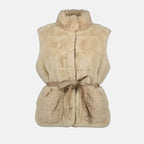 Moncler vest, Joui vest, beige vest, designer outerwear, autumn-winter collection