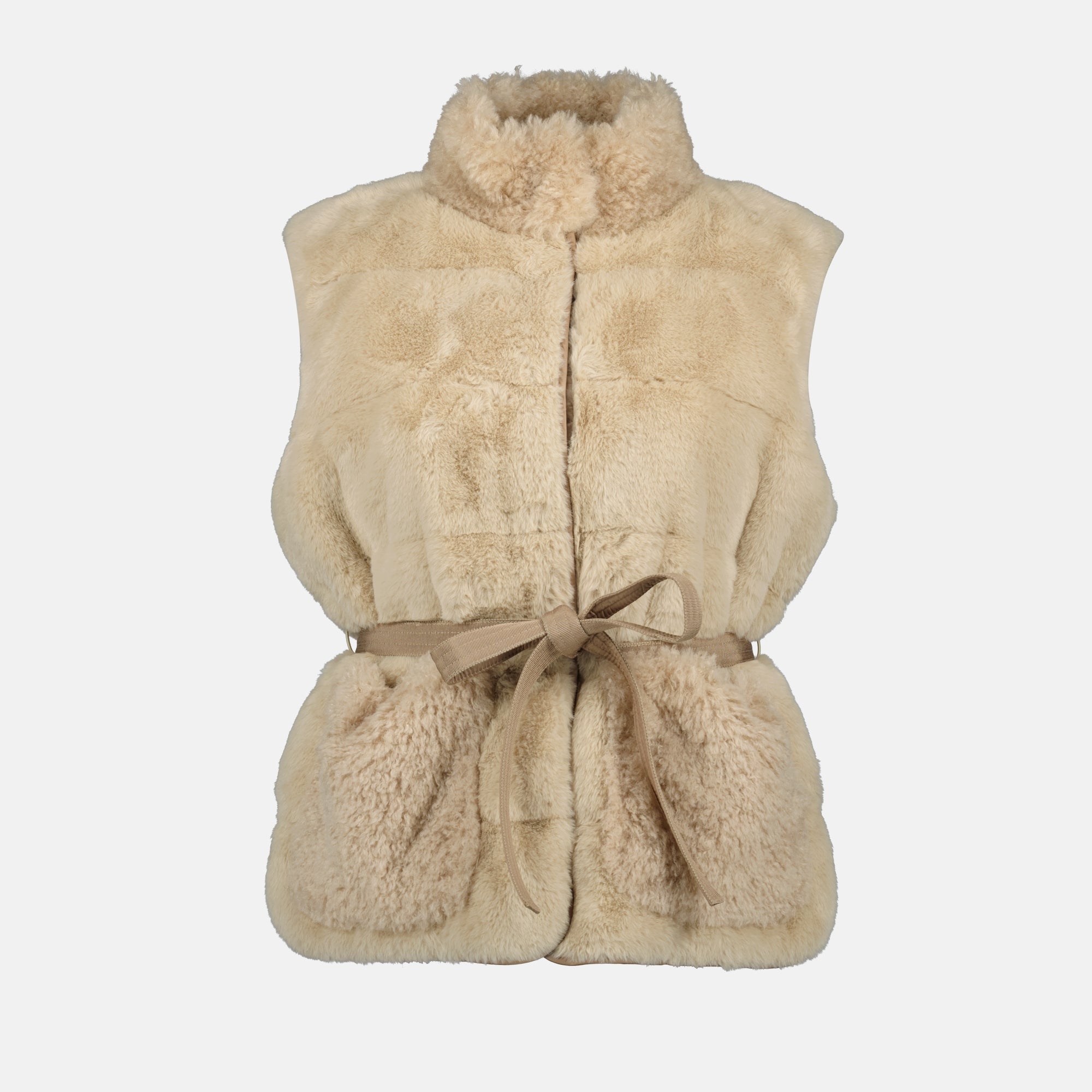 Moncler vest, Joui vest, beige vest, designer outerwear, autumn-winter collection