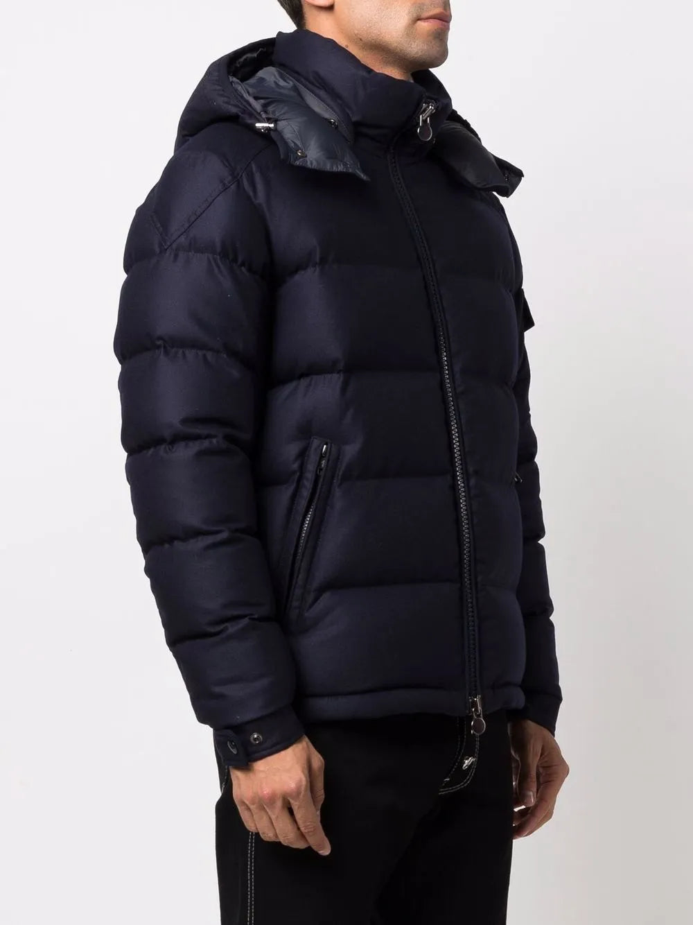 Montgenevre, Wool Puffer Jacket, Moncler, Navy Jacket, Luxury Winter Wear