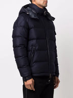 Montgenevre, Wool Puffer Jacket, Moncler, Navy Jacket, Luxury Winter Wear