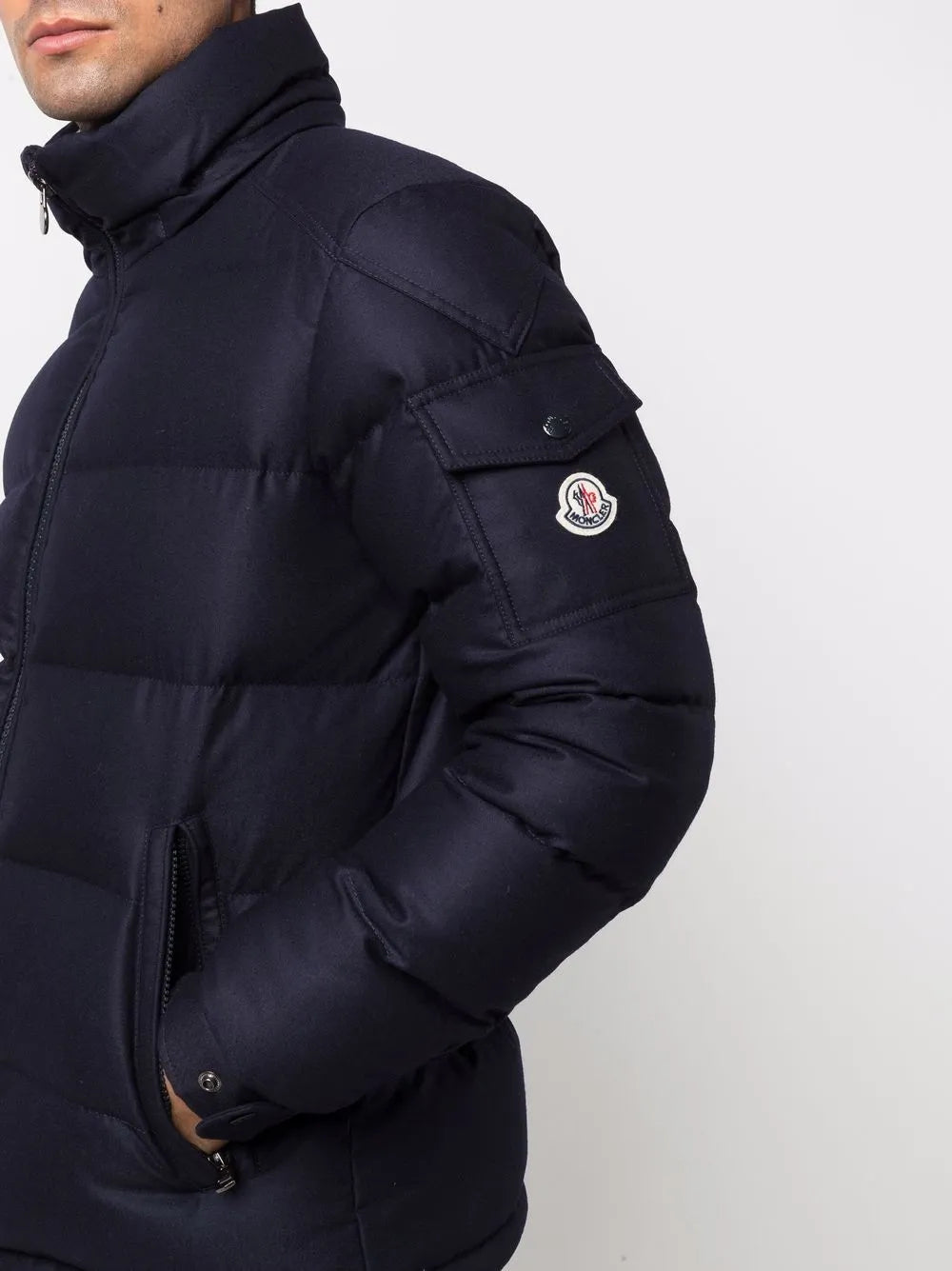 Montgenevre, Wool Puffer Jacket, Moncler, Navy Jacket, Luxury Winter Wear