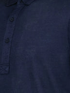 Orlebar Brown, Men's Linen Polo, Luxury Casual Wear, Blue Polo Shirt, Designer Men's Clothing