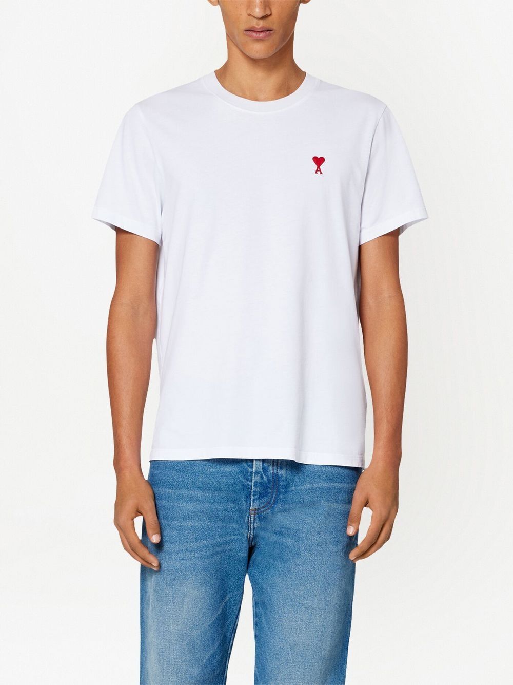 Ami PARIS, luxury T-shirt, Ami de Cœur, white T-shirt, high-end fashion