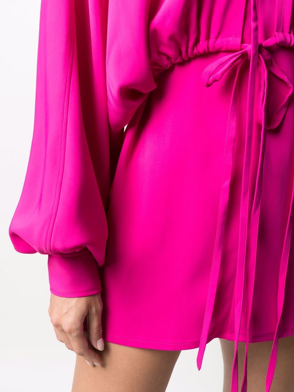 Women's Viscose Dress, Elegant Pink Dress, AMI Paris, High-End Dress, Classic Collar Dress