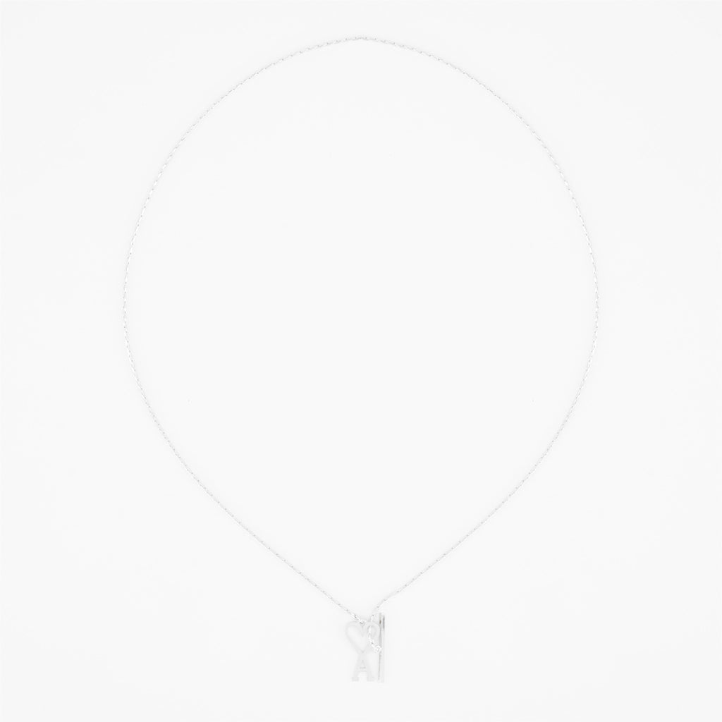 Imagem do Collier ami de cœur argenté da Ami PARIS para Unissex - Temporada Primavera-Verão 2026 - Vista Frontal