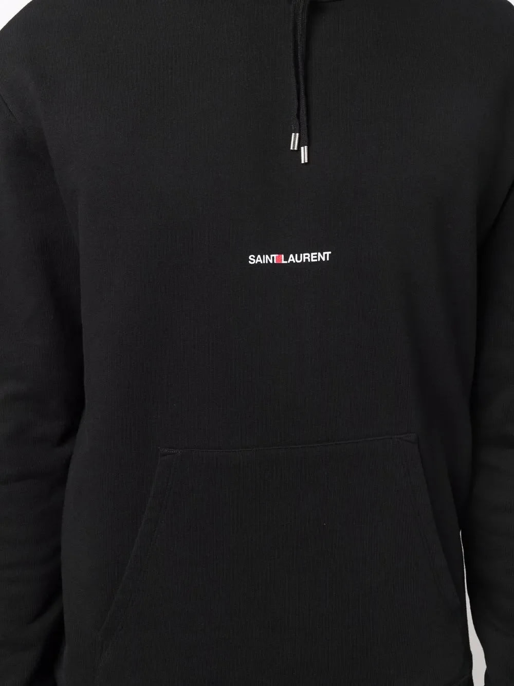 Sudadera con Capucha Negra con Logo