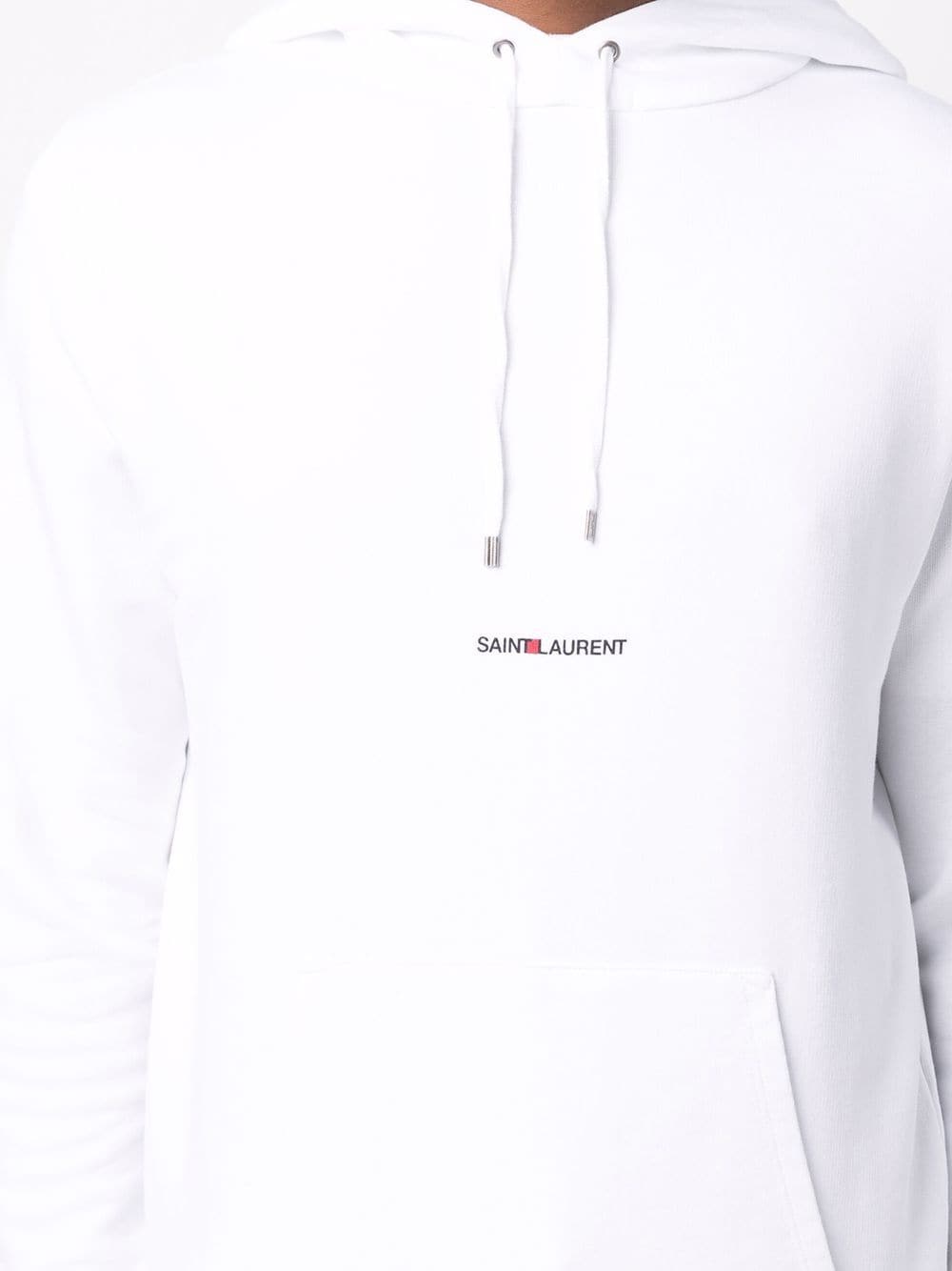 Saint Laurent hoodie, men's luxury hoodie, white logo hoodie, designer hoodie for men, high-end men's fashion