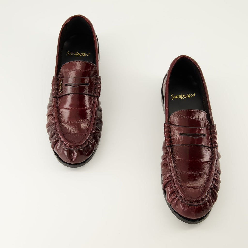 bordeaux moccasin loafers saint laurent women 15618306146684