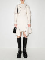 Alexander McQueen, beige knit dress, luxury womenswear, high-end fashion, elegant knitwear