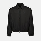 Image de la veste noire zippée classique par Ami PARIS pour homme - Saison Printemps-Été 2025 - Vue de face