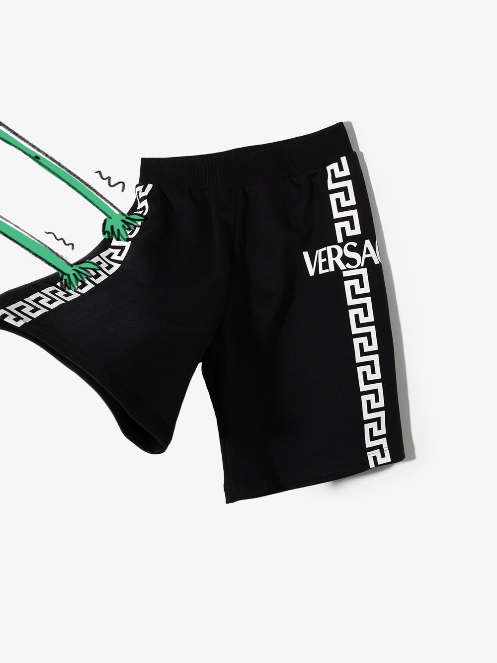 Versace children, luxury kidswear, Greca border shorts, designer kids' shorts, Versace shorts