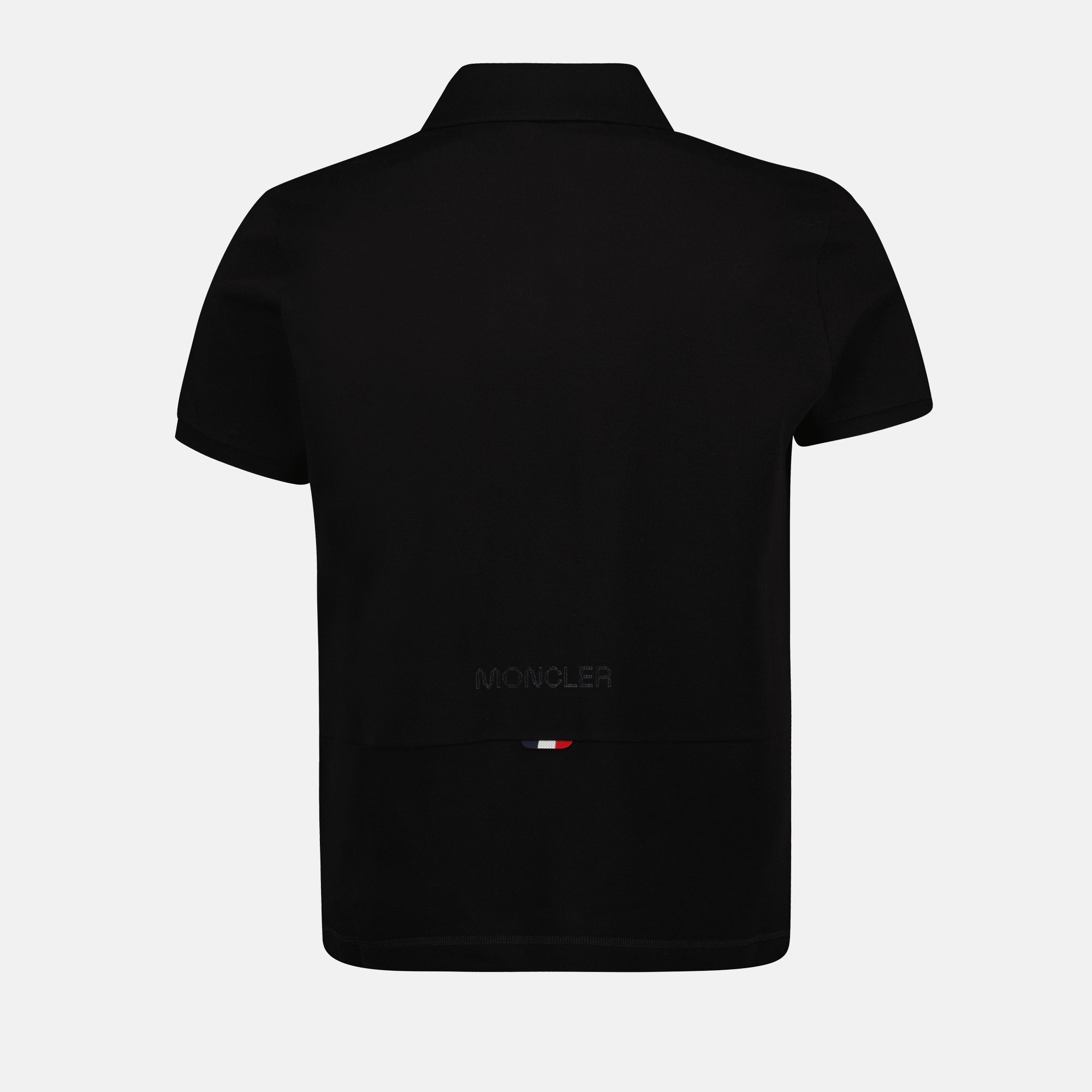 Moncler polo, black cotton polo, luxury men's polo, designer polo, Autumn-Winter 2024 fashion