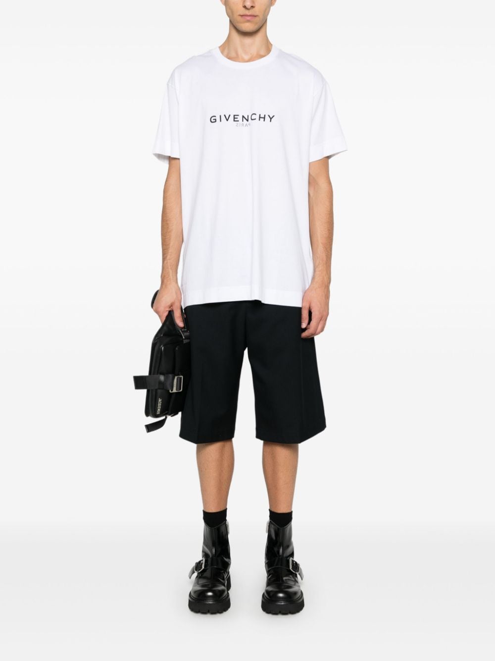 Givenchy, White T-shirt, Luxury Apparel, Logo T-shirt, Designer Clothing