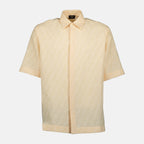 Image of Yellow Linen Shirt by Fendi for Men - Season Spring-Summer 2025 - Front View