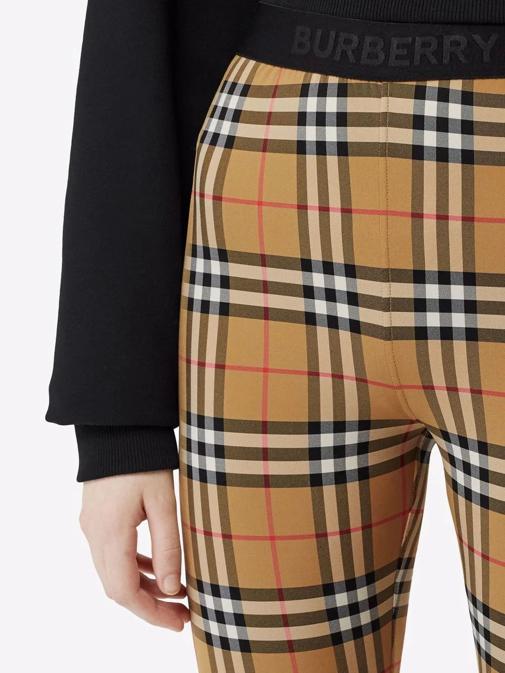 1. Burberry leggings
2. Women's fashion
3. Vintage check pattern
4. Luxury apparel
5. High-end leggings