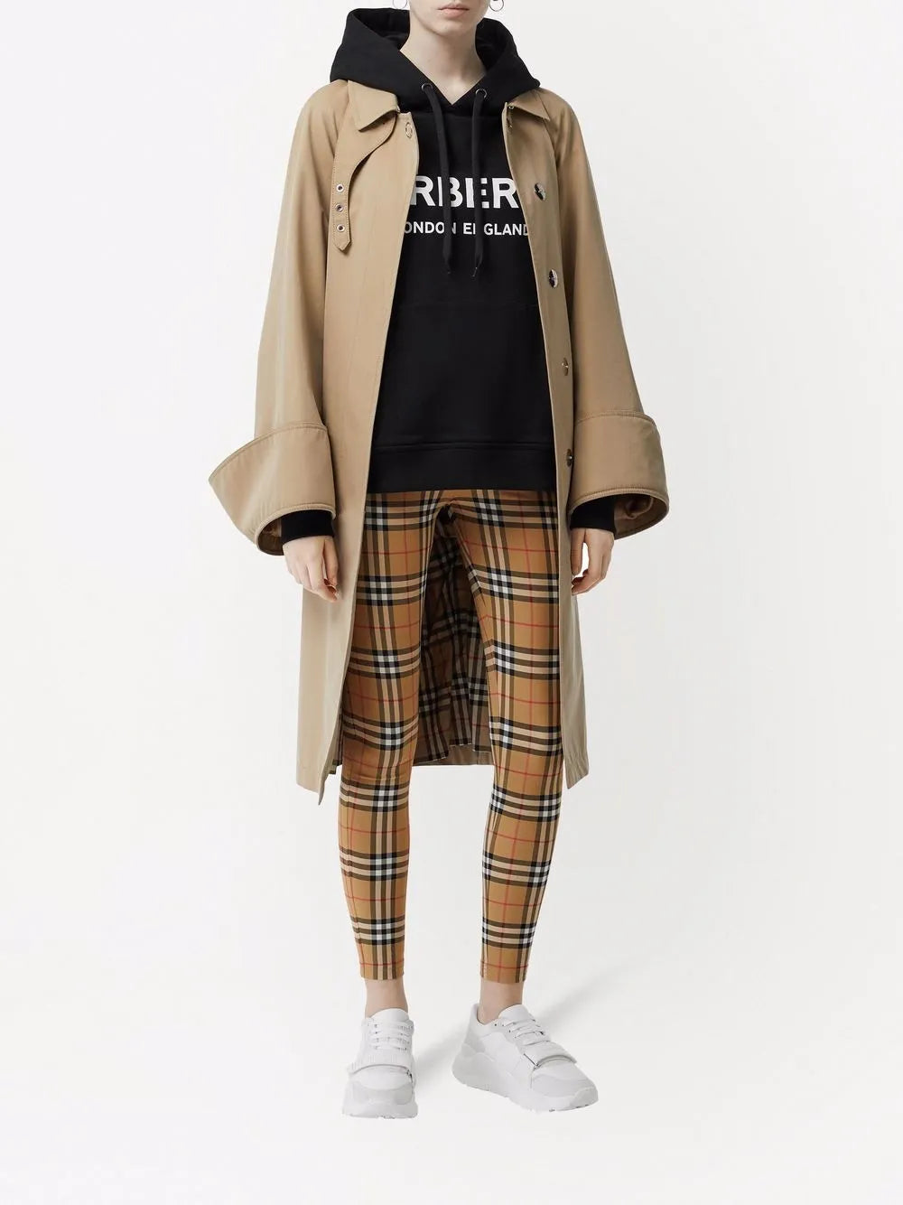 1. Burberry leggings
2. Women's fashion
3. Vintage check pattern
4. Luxury apparel
5. High-end leggings