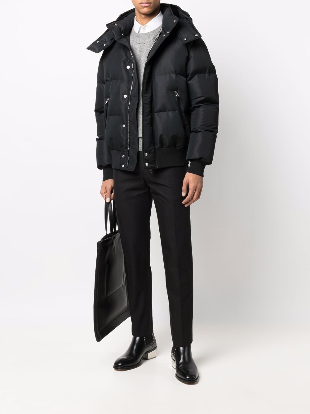 Alexander McQueen puffer jacket, men's luxury outerwear, black designer jacket, high-end winter coat, stylish men's jackets