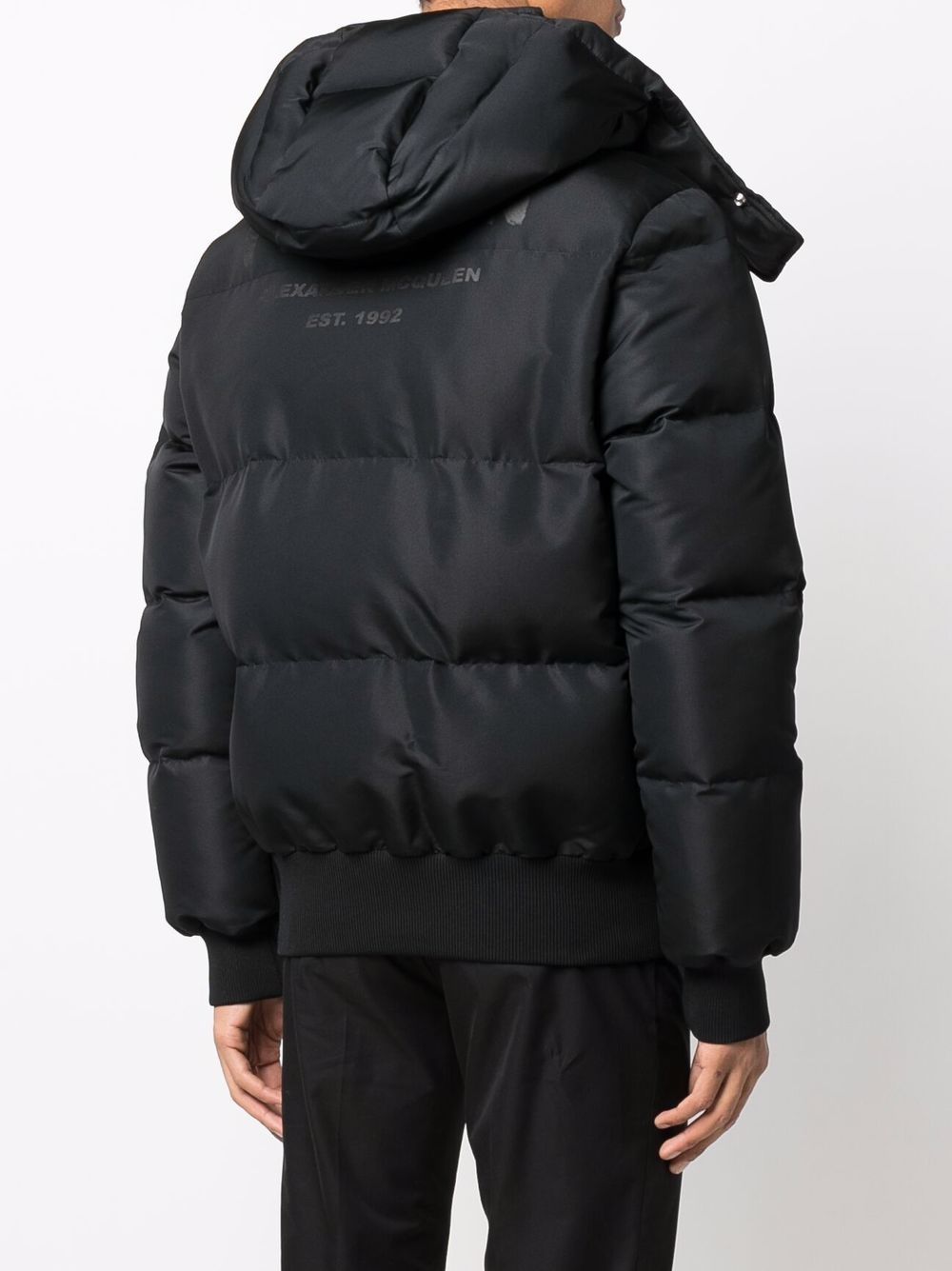 Alexander McQueen puffer jacket, men's luxury outerwear, black designer jacket, high-end winter coat, stylish men's jackets