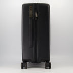 leather rolling luggage, Prada, travel accessories, cabin luggage, luxury travel bag