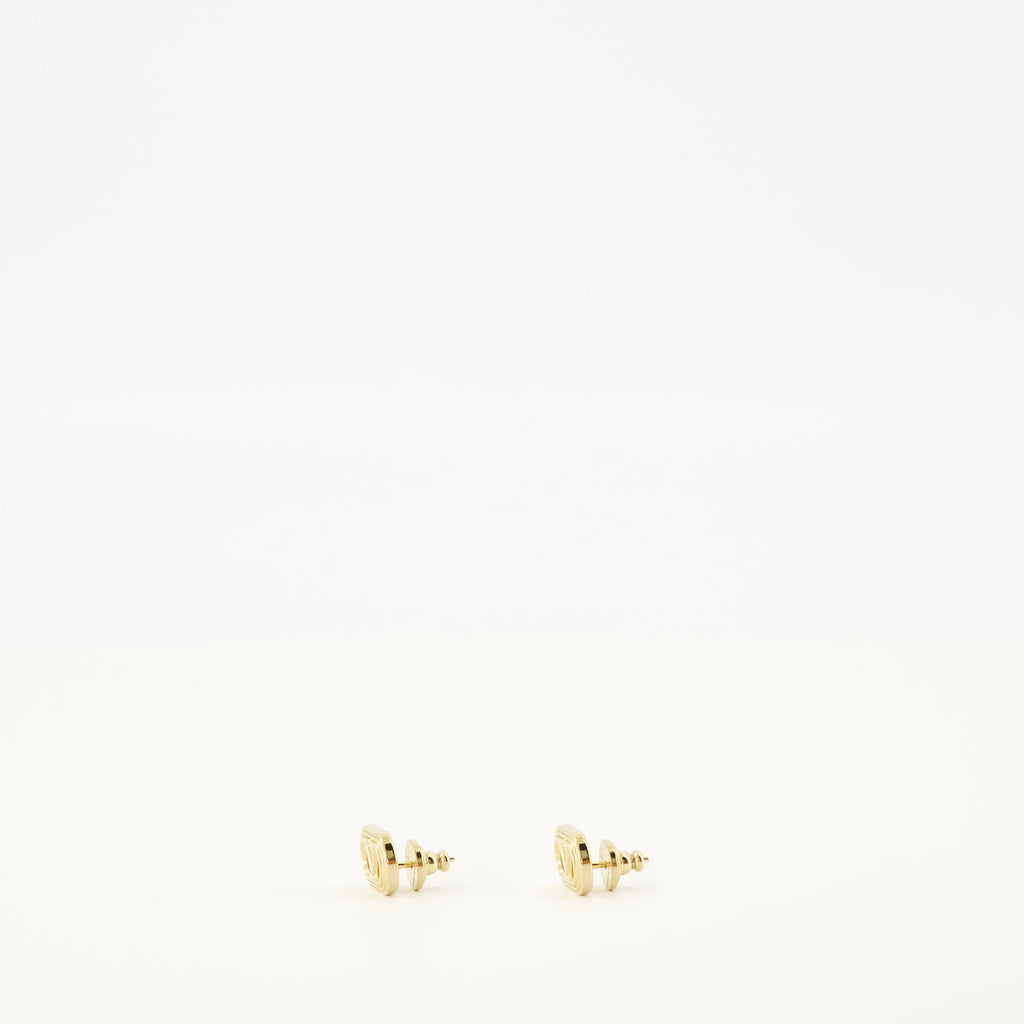 Valentino Garavani earrings, gold earrings, brass jewelry, VLogo accessories, chic earrings