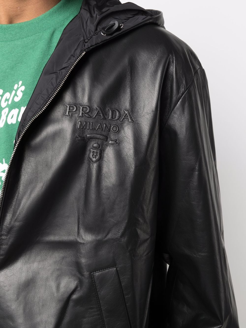 Prada, leather bomber, luxury, fashion, haute couture