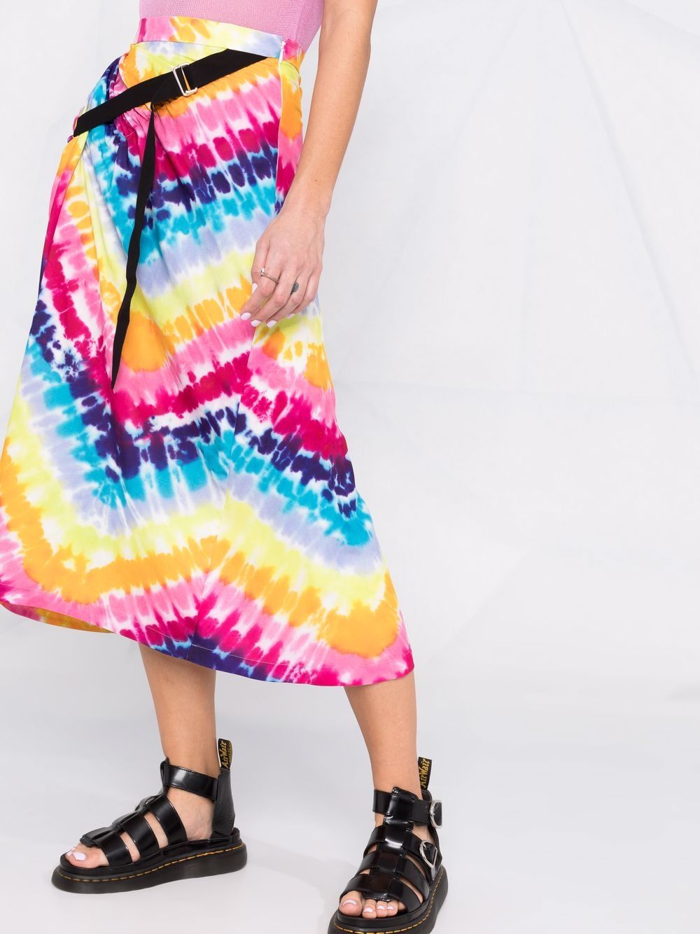 Kenzo Women's Skirt, Long Multicolored Skirt, Luxury Fashion Skirt, Tie-dye Skirt, High-end Women's Wear