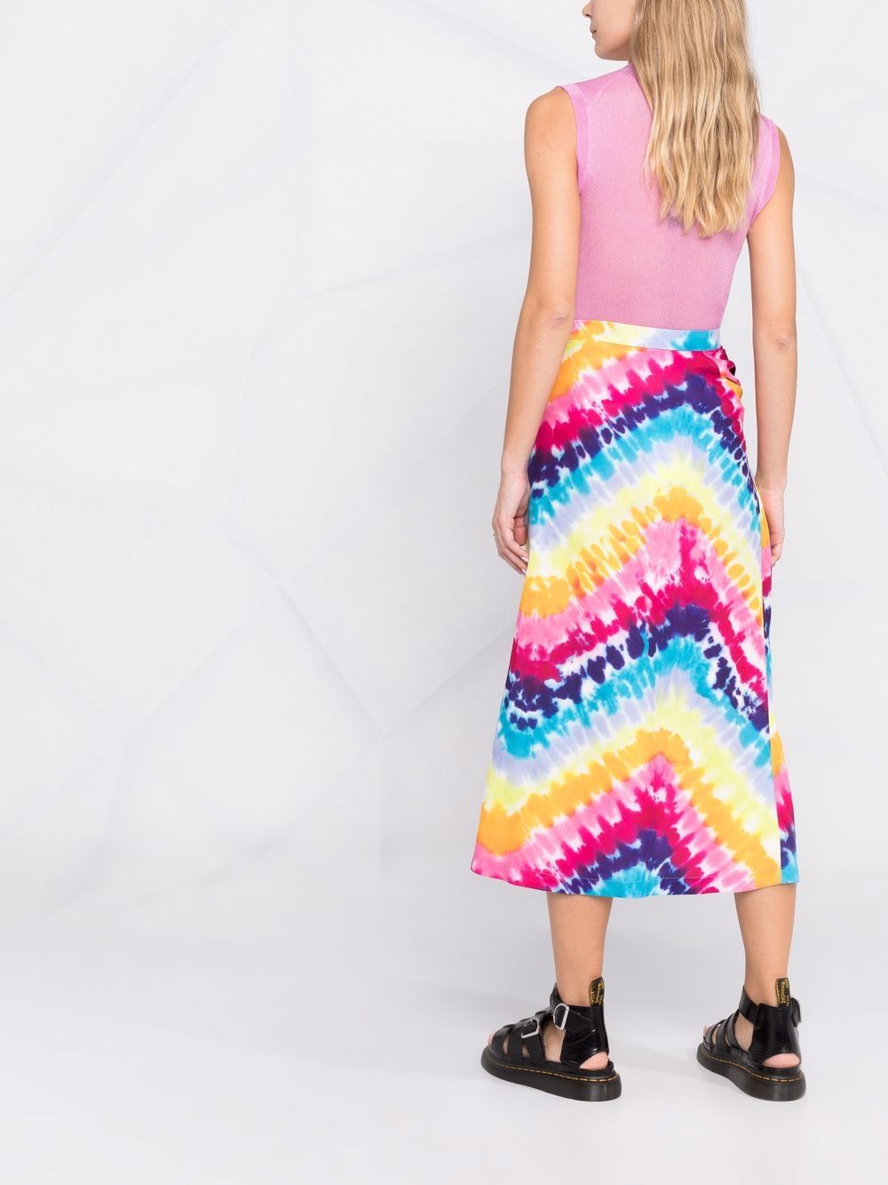 Kenzo Women's Skirt, Long Multicolored Skirt, Luxury Fashion Skirt, Tie-dye Skirt, High-end Women's Wear