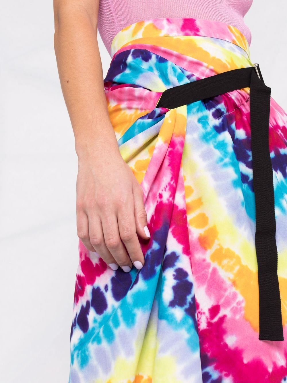 Kenzo Women's Skirt, Long Multicolored Skirt, Luxury Fashion Skirt, Tie-dye Skirt, High-end Women's Wear