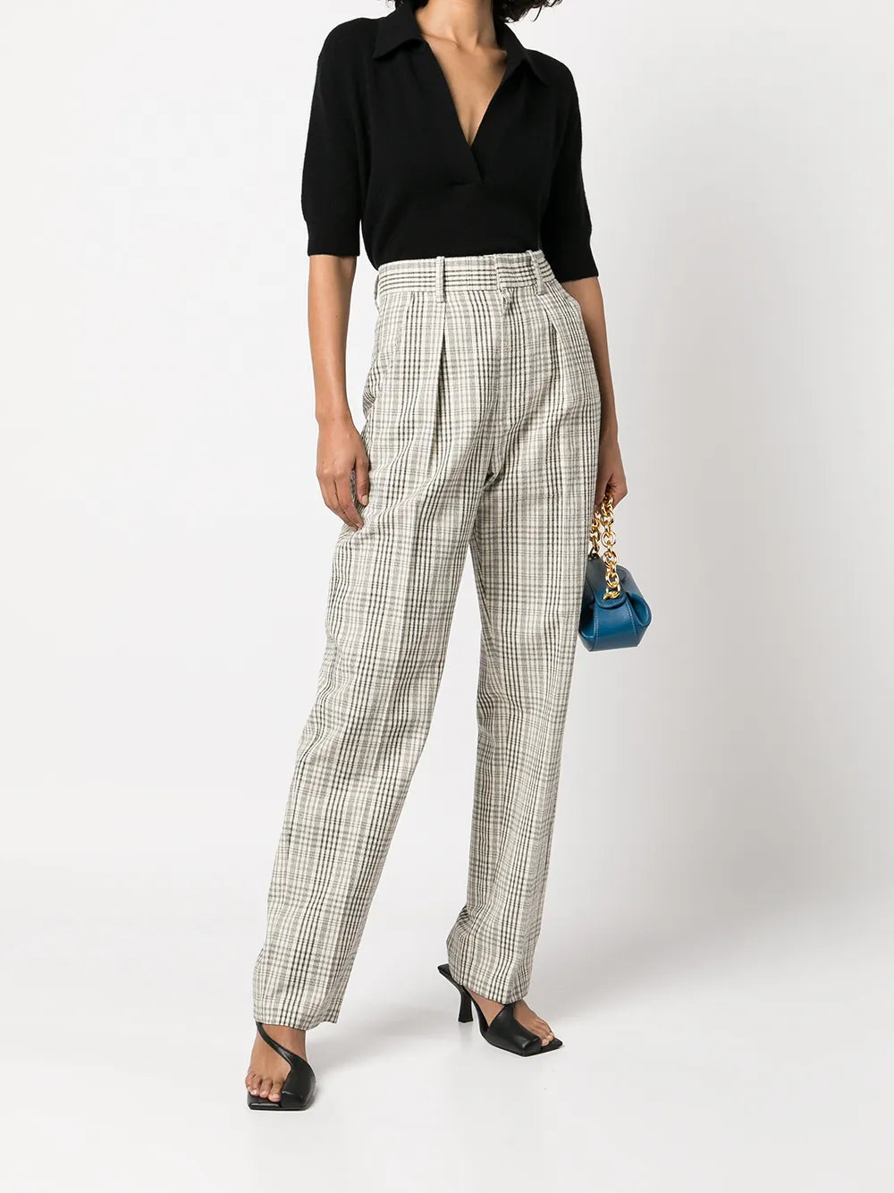 Khaite polo, cashmere polo, gray polo, women's fashion, elegant tops